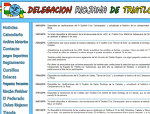 Tablet Screenshot of delegacionriojanadetriatlon.es